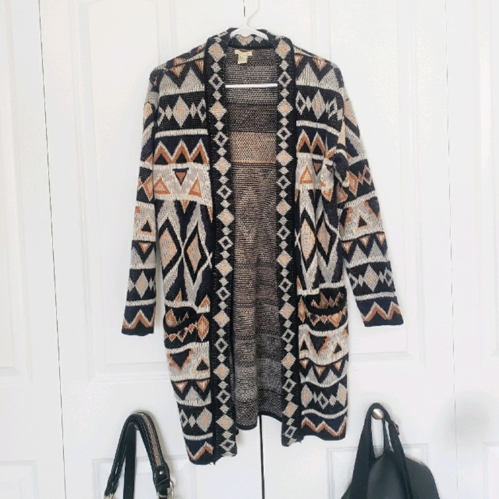 F21 Geometric Cardigan